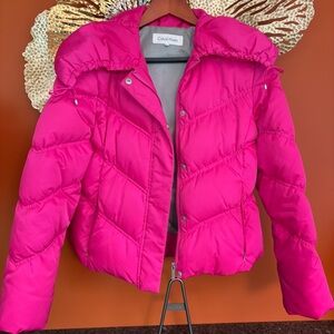 Calvin Klein Vibrant Pink Quilted Jacket